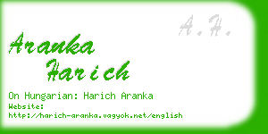 aranka harich business card